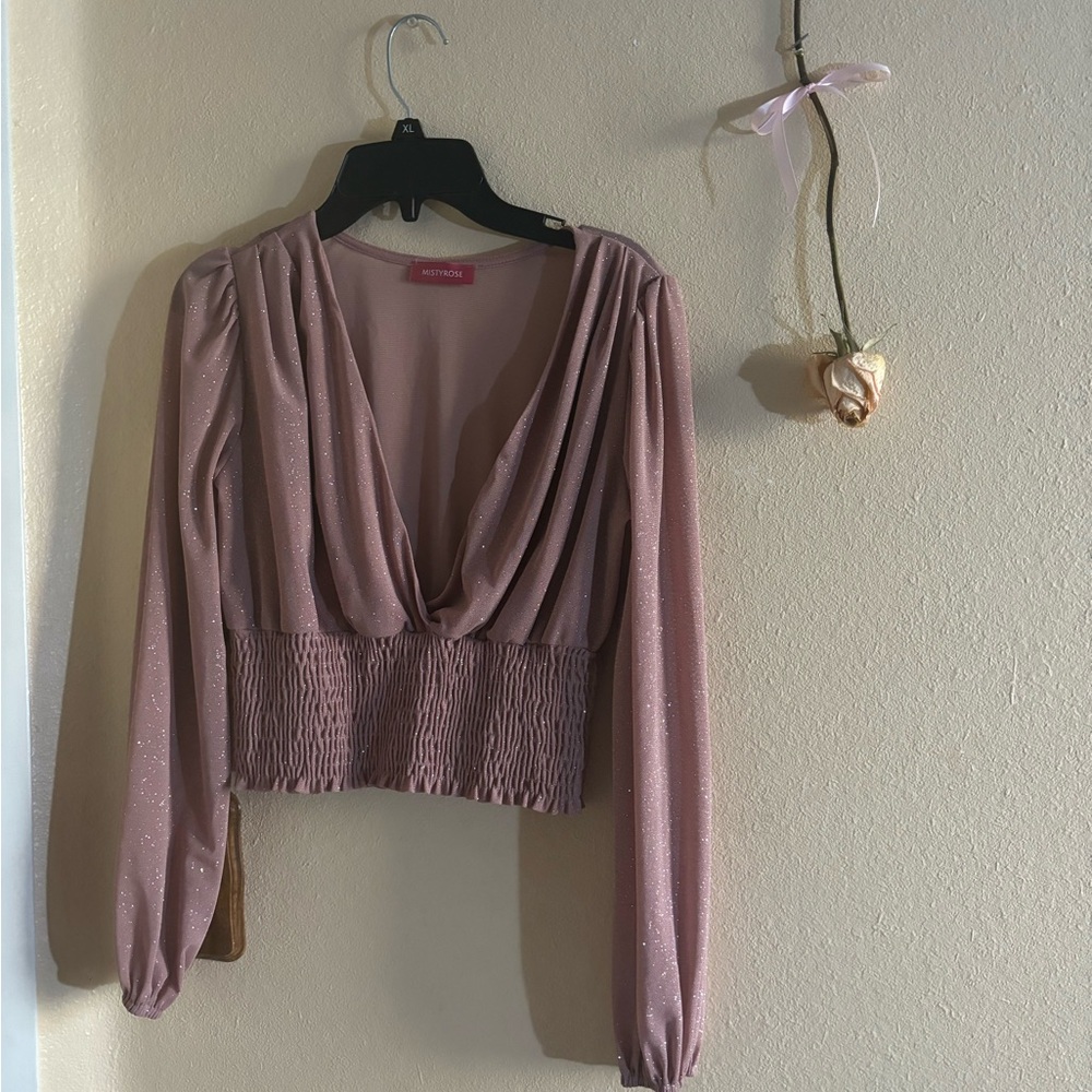 Sparkly mauve top